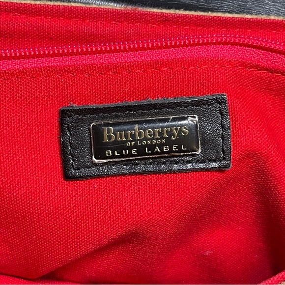 BURBERRYS Nova Check Blue Label Shoulder Bag Wool Beige handbag - Picture 7 of 11